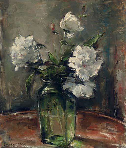 John Folinsbee - White Peonies in a Vase