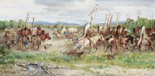 John Ford Clymer - Grand Parade–Green River Rendezvous 1836