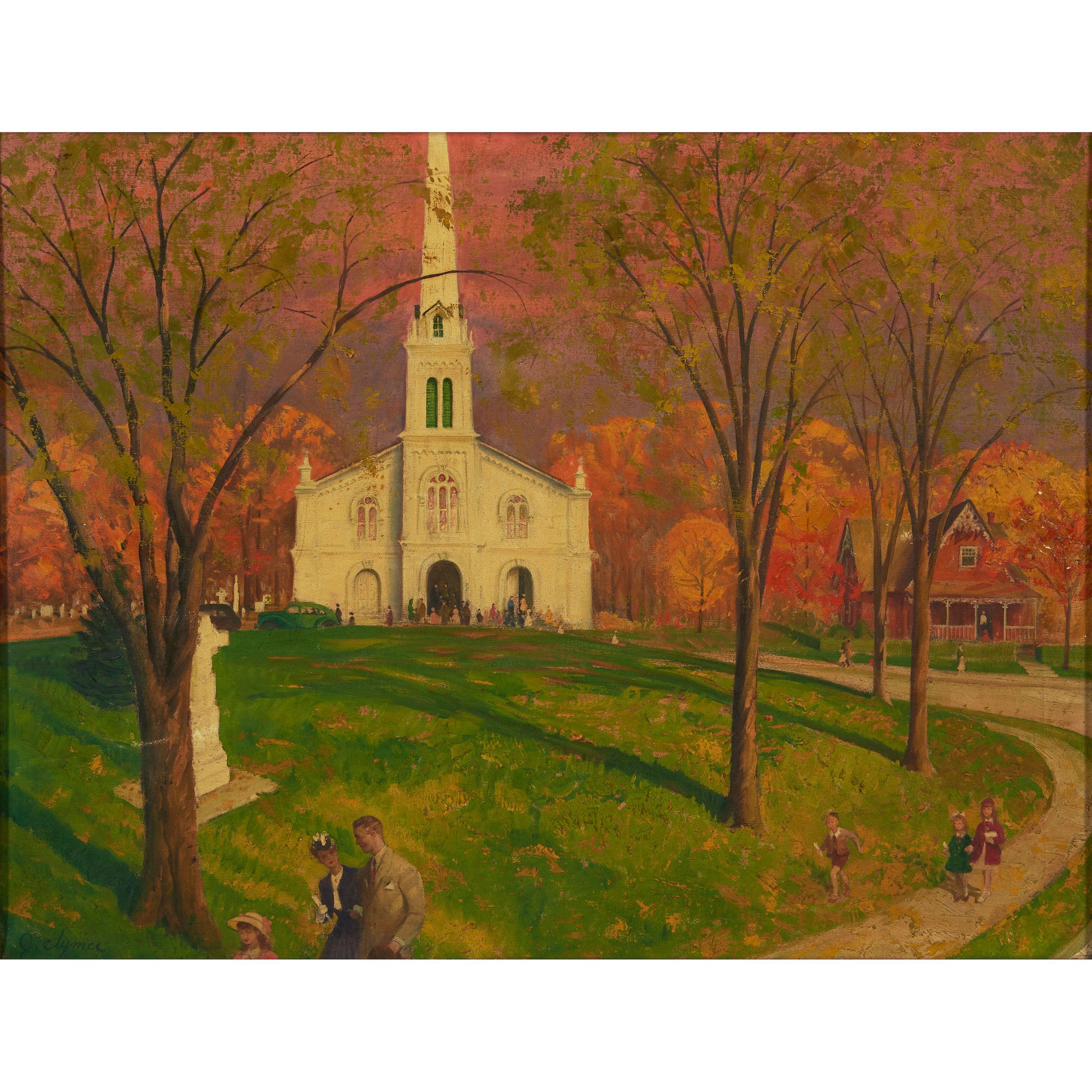 John Ford Clymer - Home from Church on an Autumn Sunday