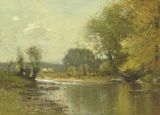 John Francis Murphy - Wooded River Landscape