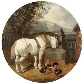 John Frederick Herring, Jnr. - A Horse Watering