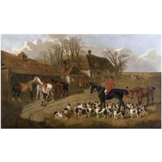 John Frederick Herring Jnr. - The Hunt Outside The Blacksmith\'S Forge