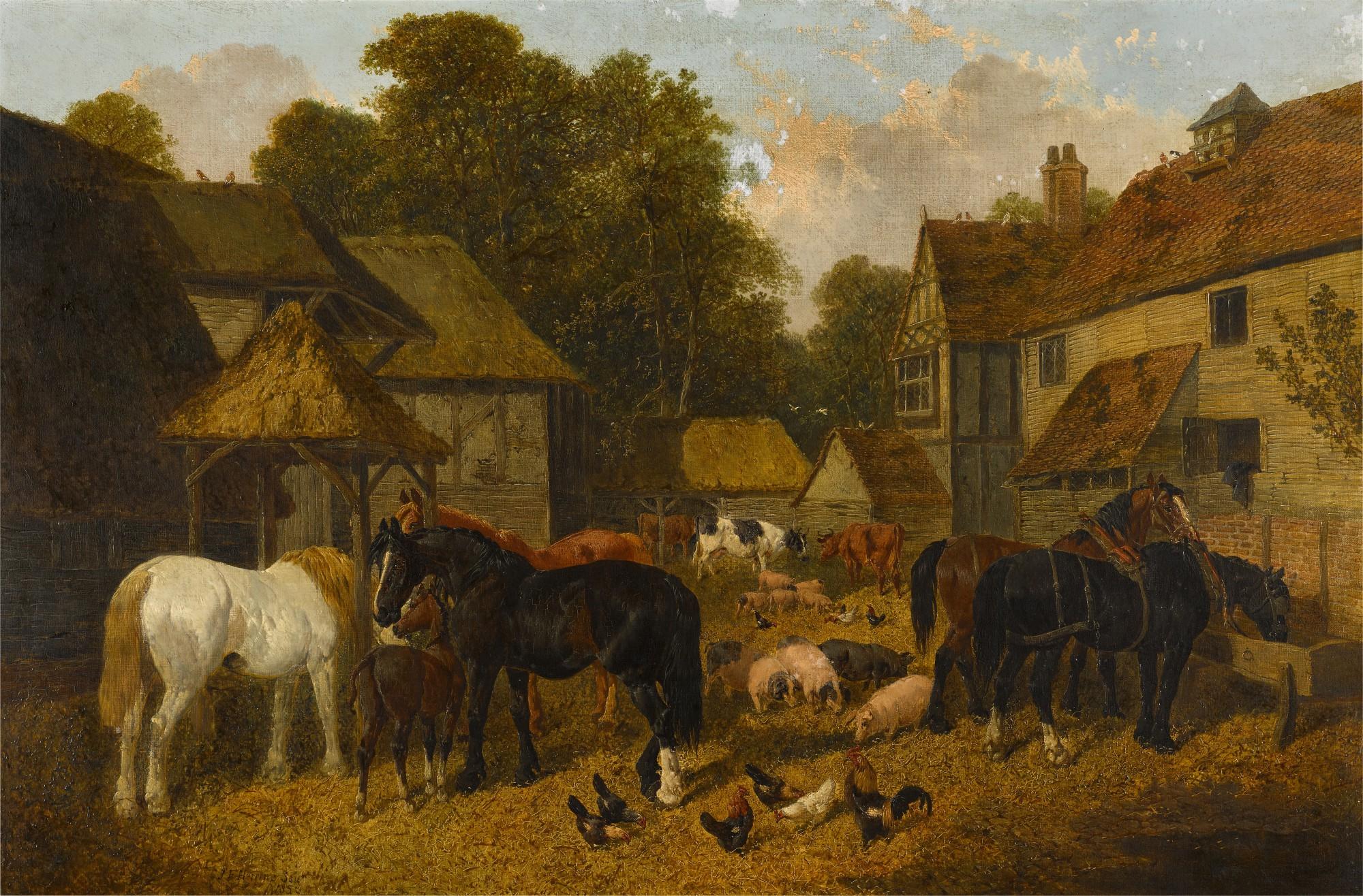 John Frederick Herring Jr. - A crowded stockyard