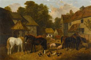 John Frederick Herring Jr. - A crowded stockyard