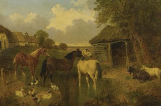 John Frederick Herring Jr. - A Farmyard