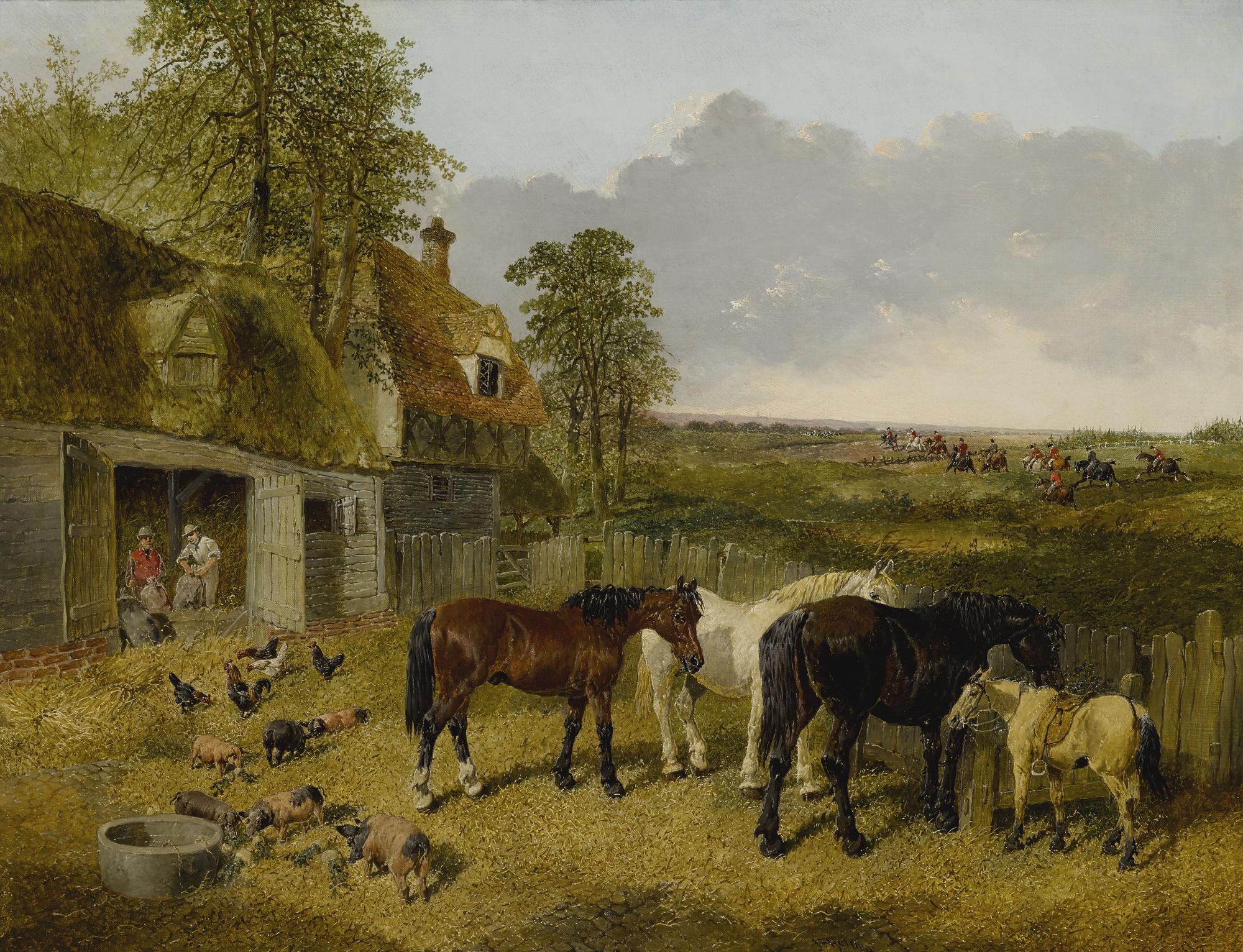 John Frederick Herring Jr. - British a Peaceful Farmstead