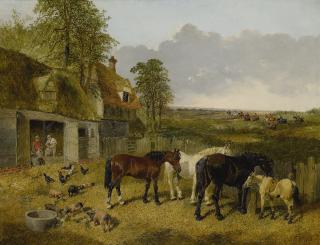 John Frederick Herring Jr. - British a Peaceful Farmstead