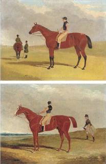 John Frederick Herring Jun. - Matilda, Winner Of The 1827 St. Leger, With Jockey Up; And The Colonel, Winner Of The 1828 St. Leger, With Jockey Up