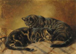 John Frederick Herring, Sen. - Two cats