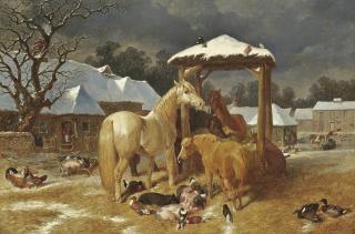 John Frederick Herring, Snr. - A winter feed