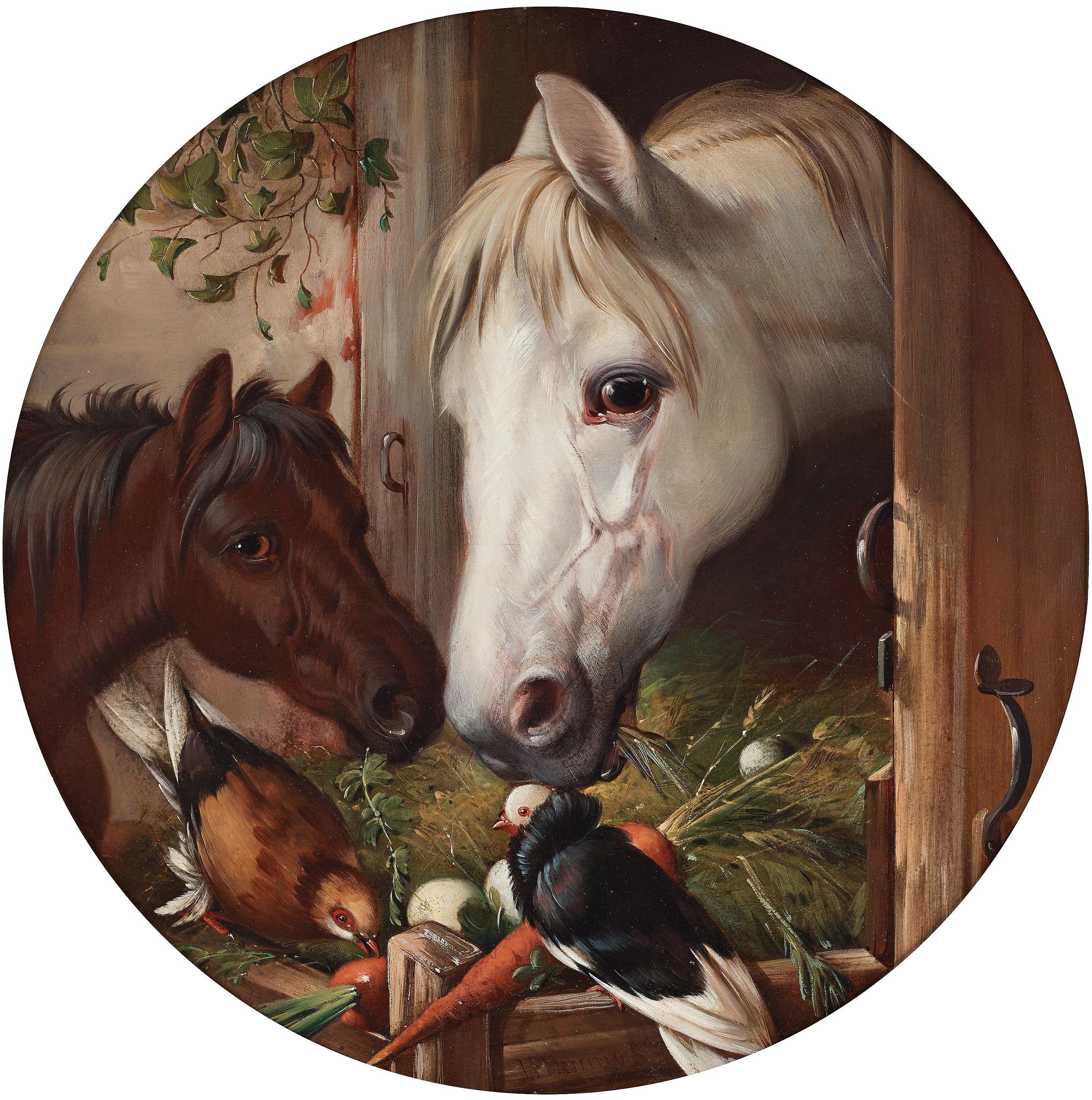 John Frederick Herring, Sr. - Horses and birds