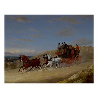 John Frederick Herring Sr. - The London-To-Edinburgh Royal Mail Coach Racing Downhill