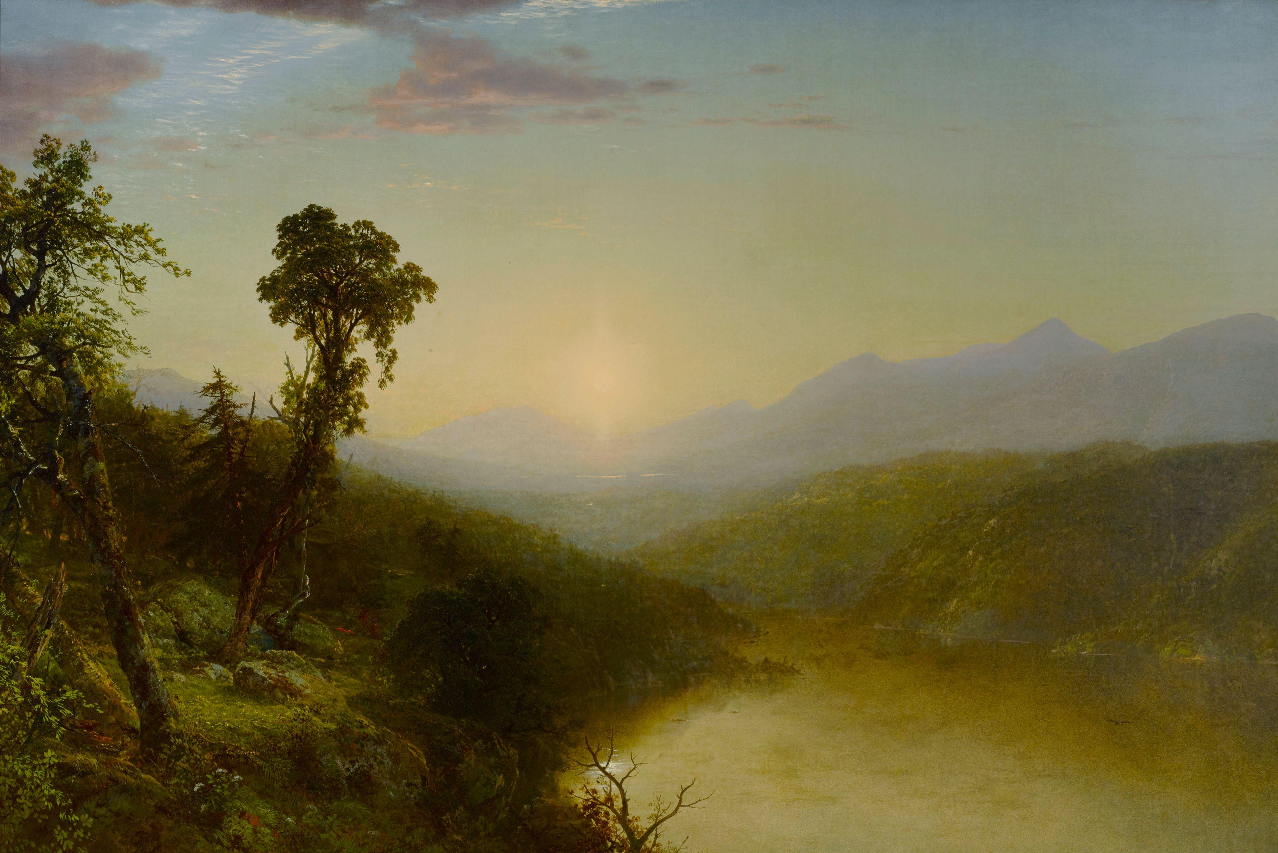John Frederick Kensett - Sunset in the Adirondacks