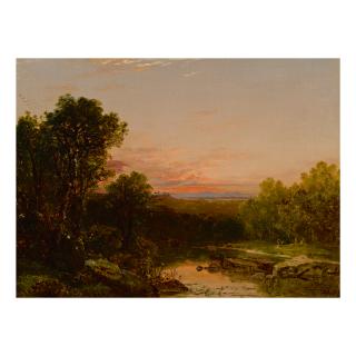 John Frederick Kensett - Sunset Over The Catskills