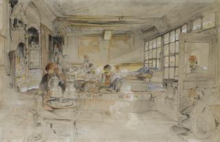 John Frederick Lewis R.A. - A Coffee House, Istanbul