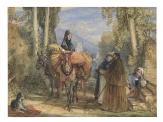 John Frederick Lewis, R.A. - A road near Seville, Spain