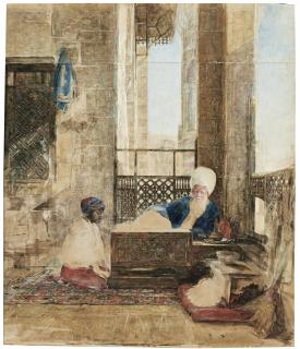 John Frederick Lewis, R.A. - A Turkish School In The Vicinity Of Cairo - A Study