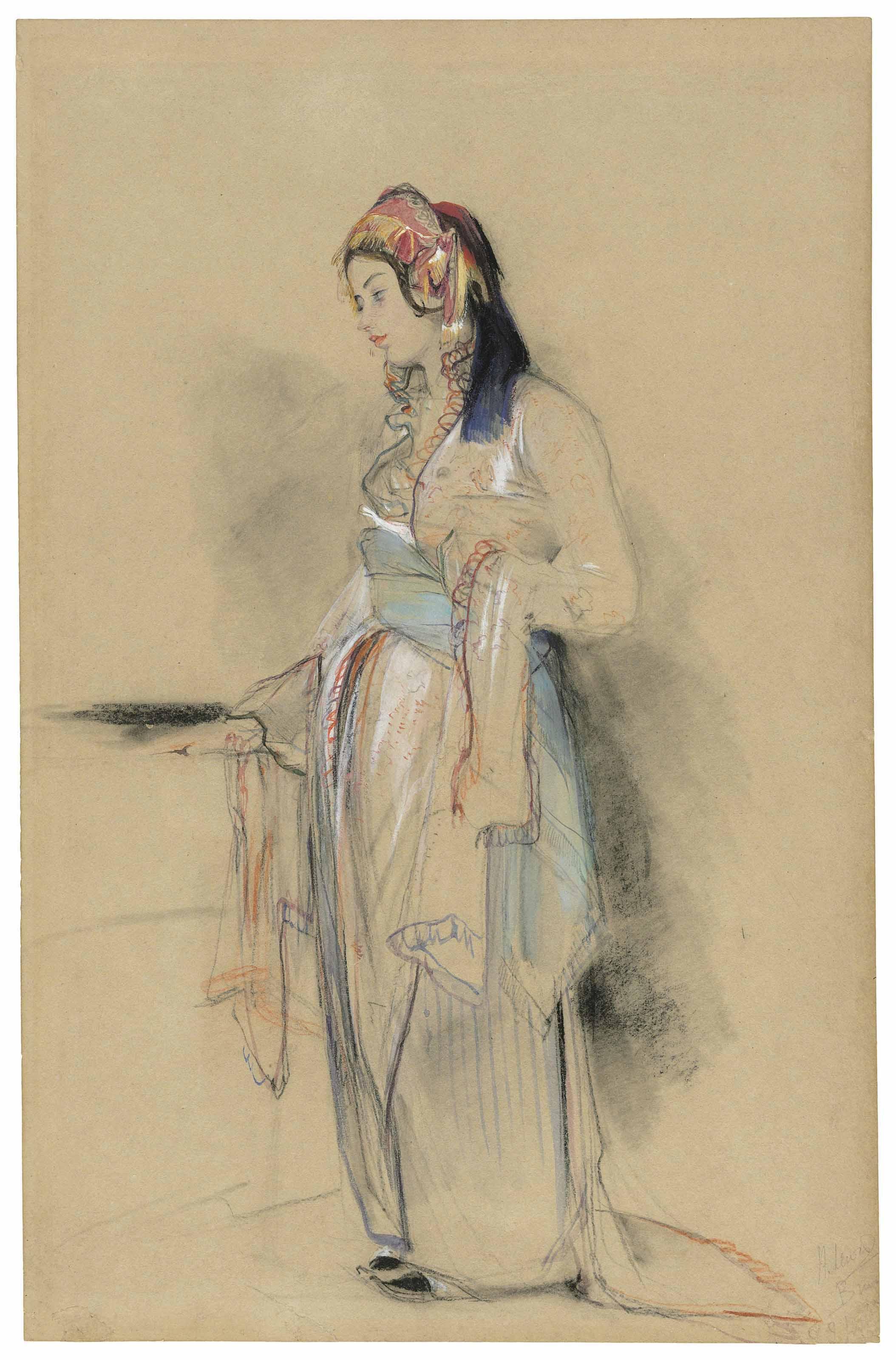 John Frederick Lewis, R.A. - A young woman from Bursa, Northern Turkey