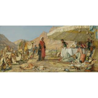 John Frederick Lewis, R.A. - British A Frank Encampment In The Desert Of Mount Sinai, 1842