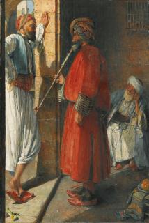 John Frederick Lewis, R.A. - British outdoor Gossip, Cairo