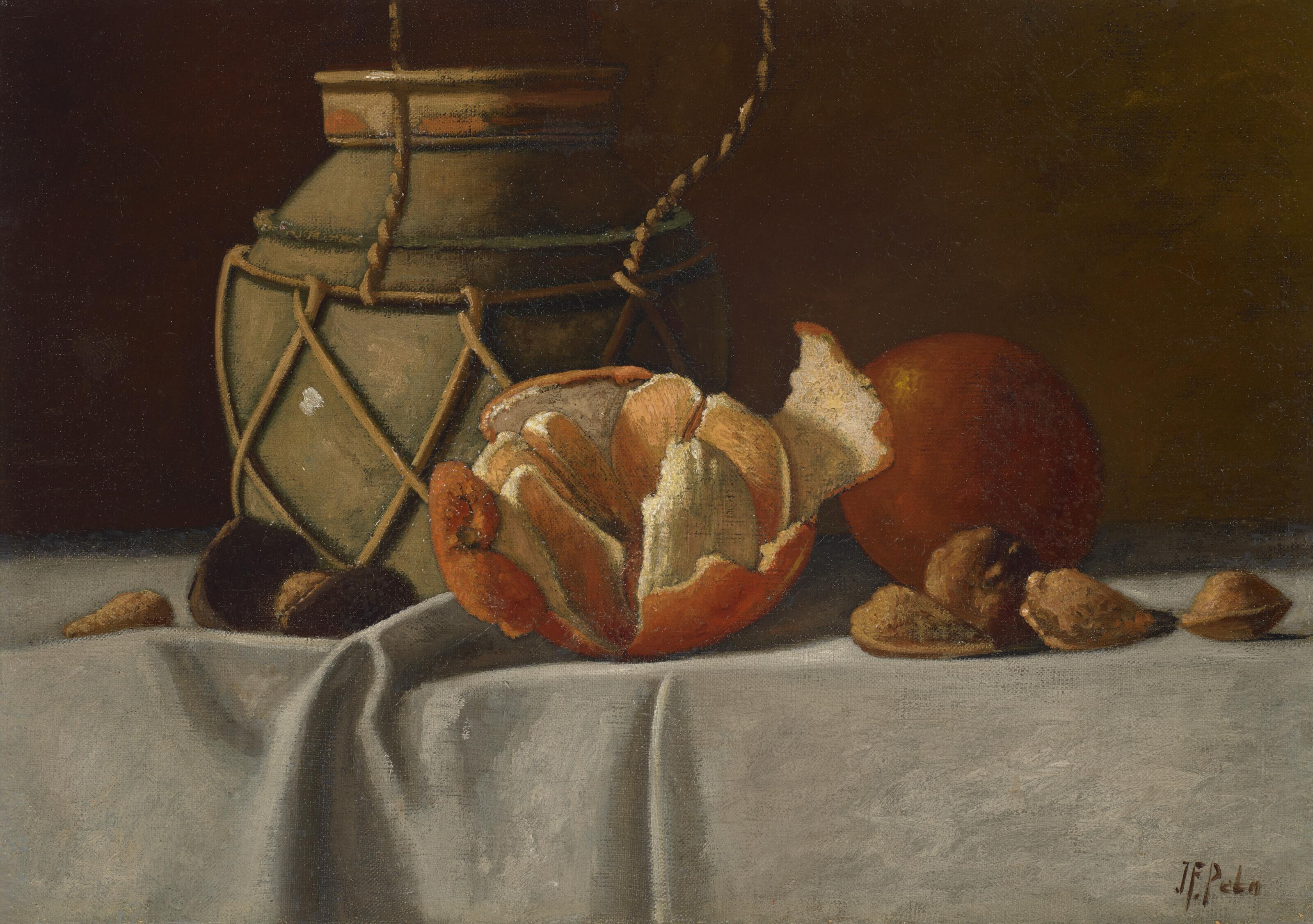 John Frederick Peto - Ginger Jar and Oranges