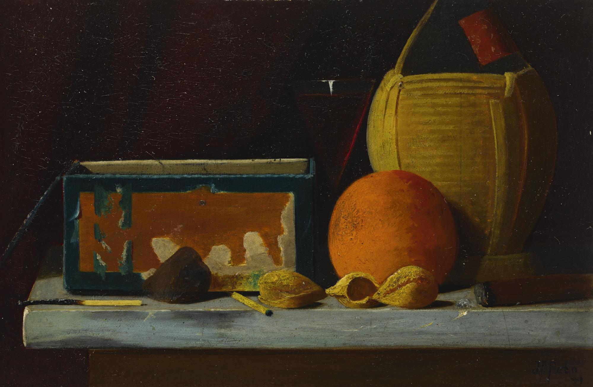 John Frederick Peto - Still Life With An Orange
