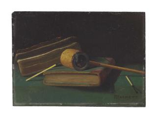 John Frederick Peto - Still Life with Books, Pipe and Matches