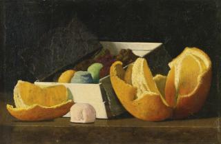 John Frederick Peto - Still Life With Oranges And A Box Of Confections