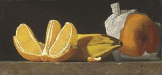 John Frederick Peto - Still Life with Oranges and Banana