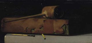 John Frederick Peto - Still Life with Pipe and Book