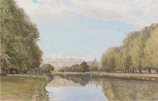 John Fulleylove, R.I. - Hampton Court Palace from the Long Water