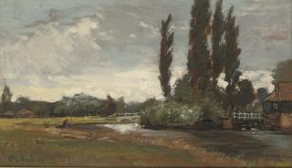 John Fulleylove, R.I. - Iffley Lock, Oxford
