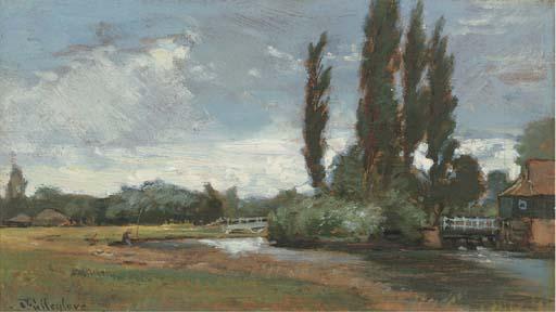 John Fulleylove, R.I. - Iffley Lock, Oxford