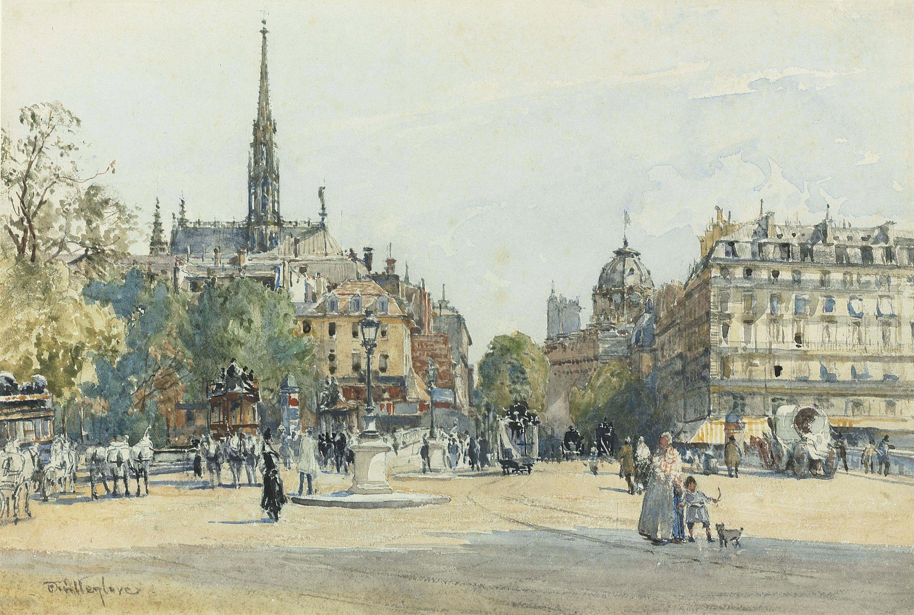 John Fulleylove - Place St Michael, Paris