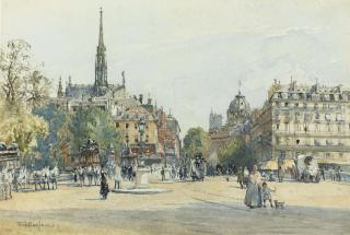 John Fulleylove - Place St Michael, Paris
