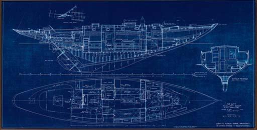 John G. Alden - A yacht design for the auxiliary sloop no. 677