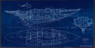 John G. Alden - A yacht design for the auxiliary sloop no. 677