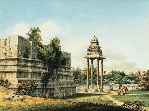 John Gantz - A pagoda at Mahabalipuram, near Madras