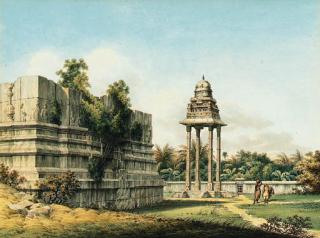 John Gantz - A pagoda at Mahabalipuram, near Madras