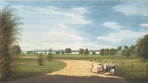 John Gantz - Resting palanquin-bearers, near the Guindy Palace