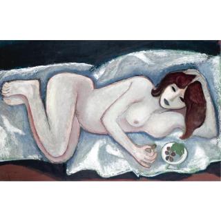 John Garden Boyd - Reclining Nude With Grapes