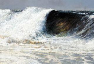 John Gardiner Crawford, R.B.A., R.I., R.S.W. - Dark sea off Boddin Point