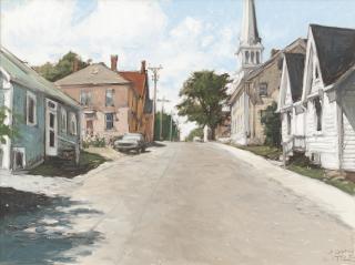 John Geoffrey Caruthers Little - Lunenburg, Nova Scotia, Fox Street Near Cornwallis - Zion Evangelical Lutheran Church
