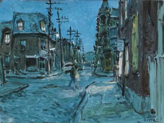 John Geoffrey Caruthers Little - September Evening, Rue Marie-Anne, Montreal