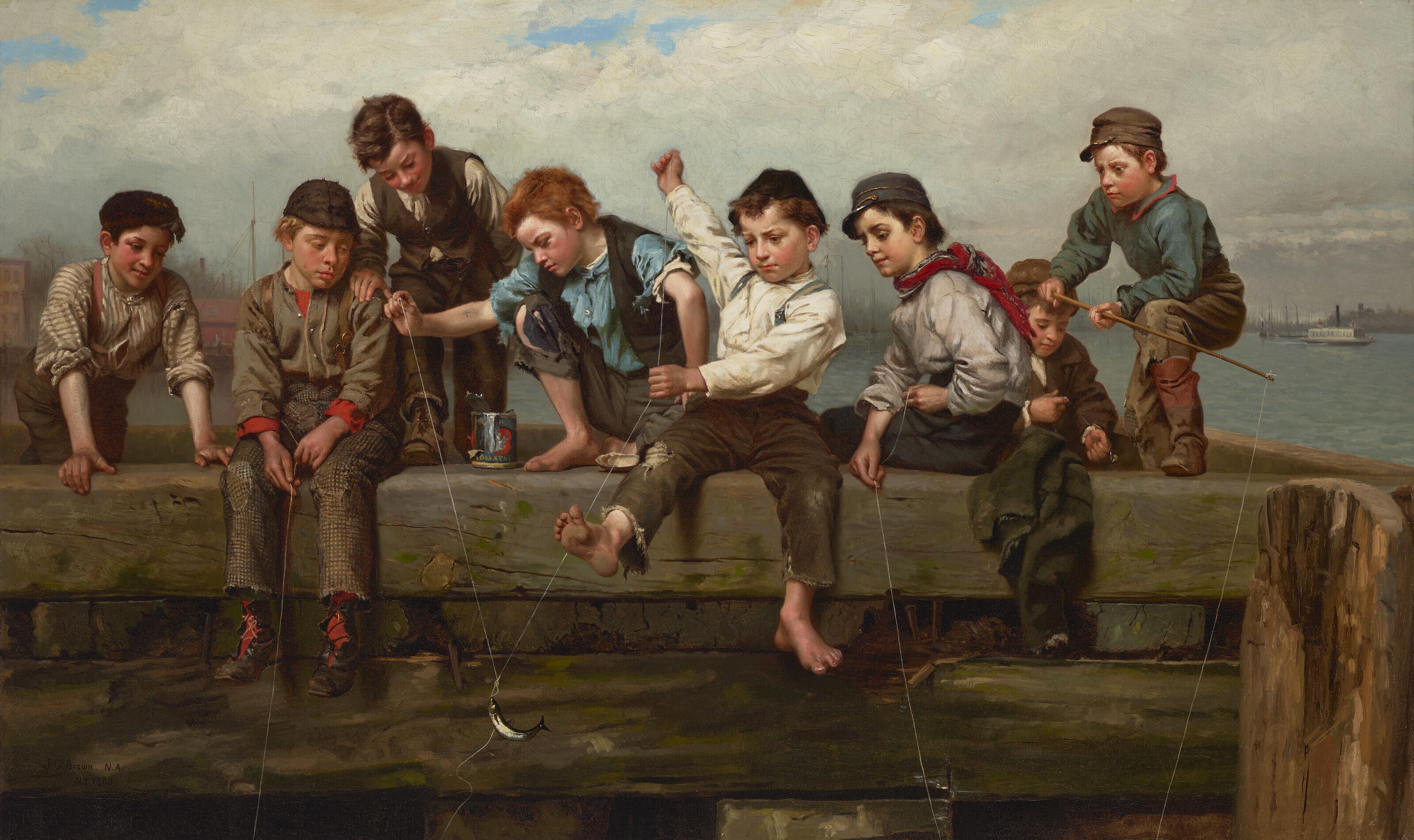 John George Brown - A Thrilling Moment