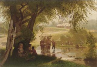 John George Brown - Crossing the Stream