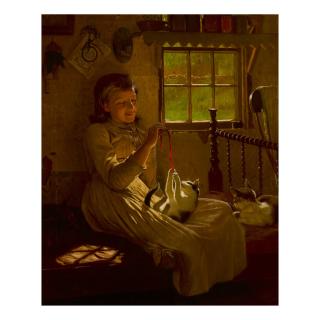 John George Brown - Girl With Kittens
