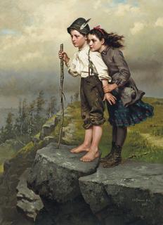 John George Brown - Looking Out to Sea