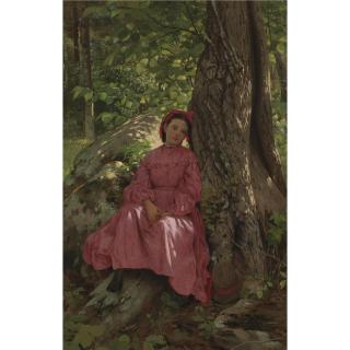 John George Brown - Resting In The Woods (Girl Under A Tree)