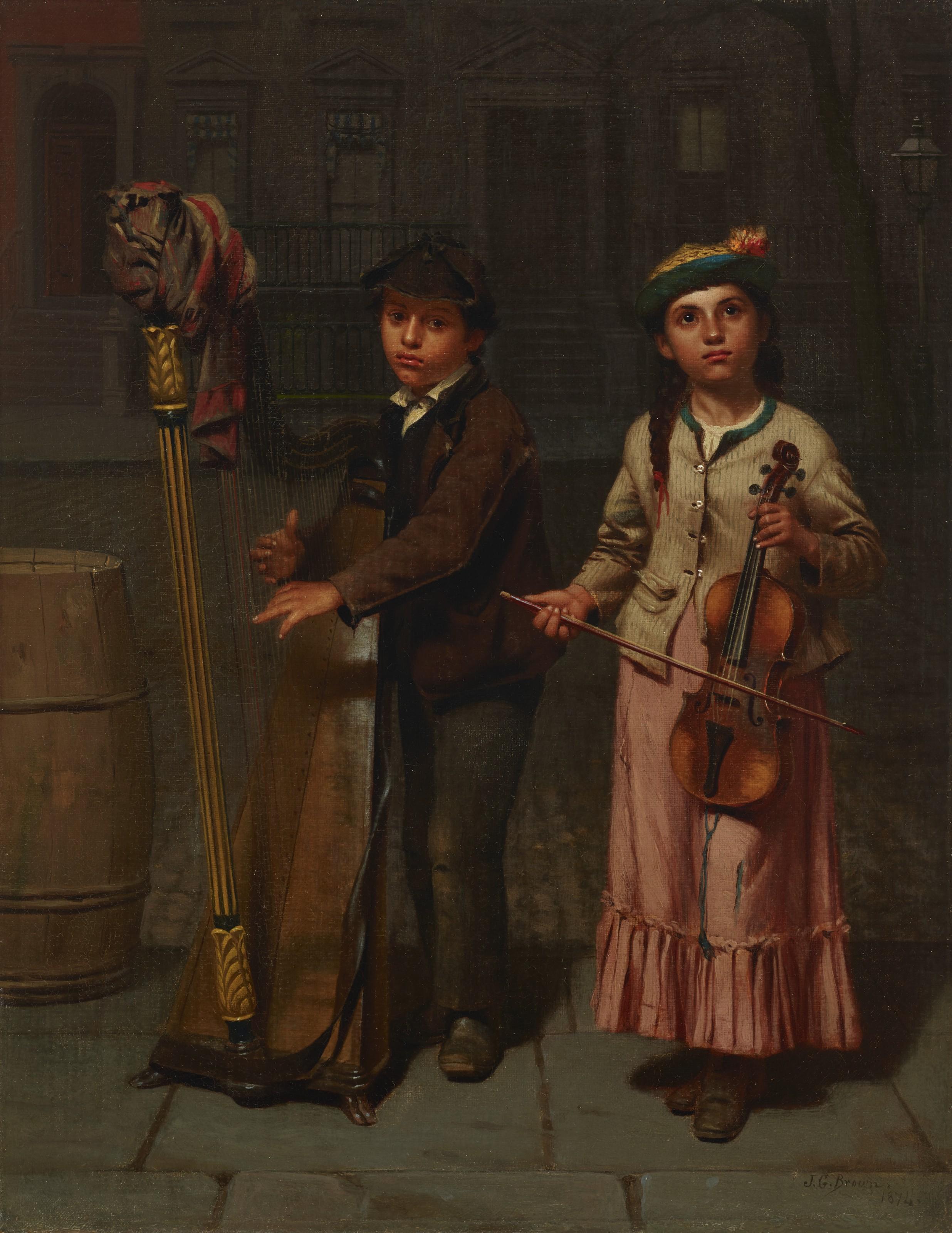 John George Brown - The Two Musicians